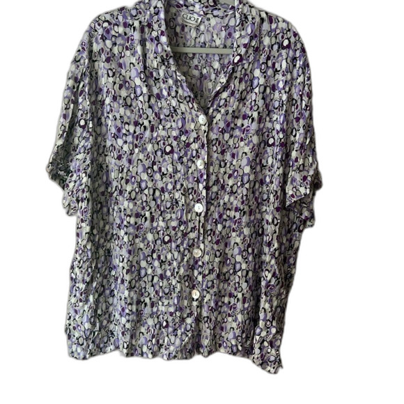 Clio II Multicolored Blouse size 2x button down - Picture 3 of 9
